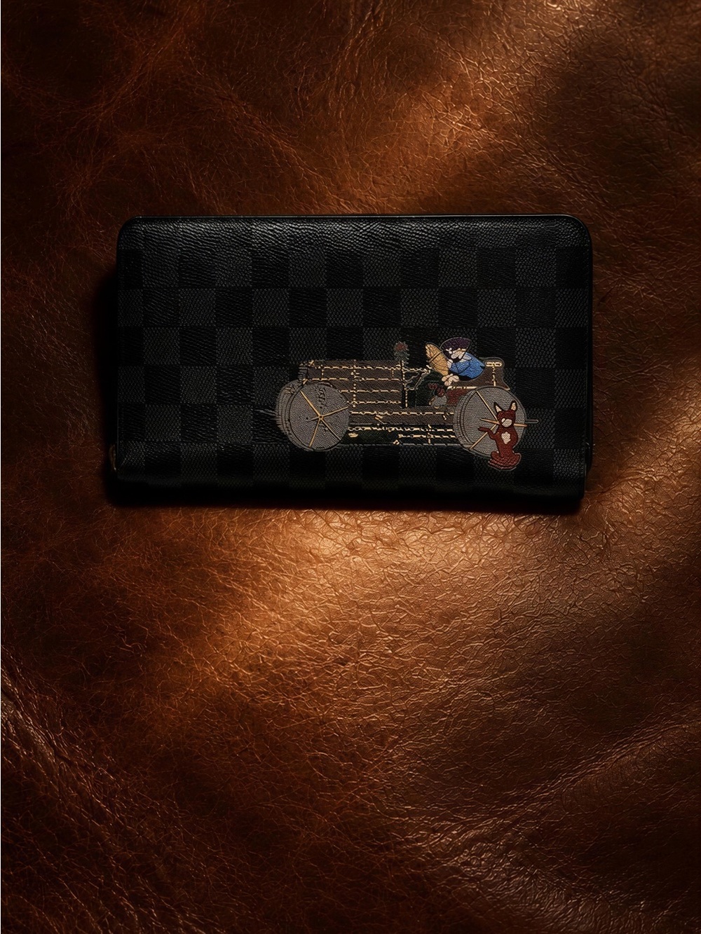 Louis Vuitton Damier Graphite Wallet with Playful Car Motif